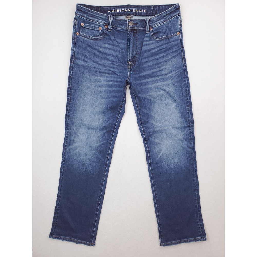 American Eagle Jeans Mens 33x32 Blue Original Bootcut Airflex Stretch Denim Pant